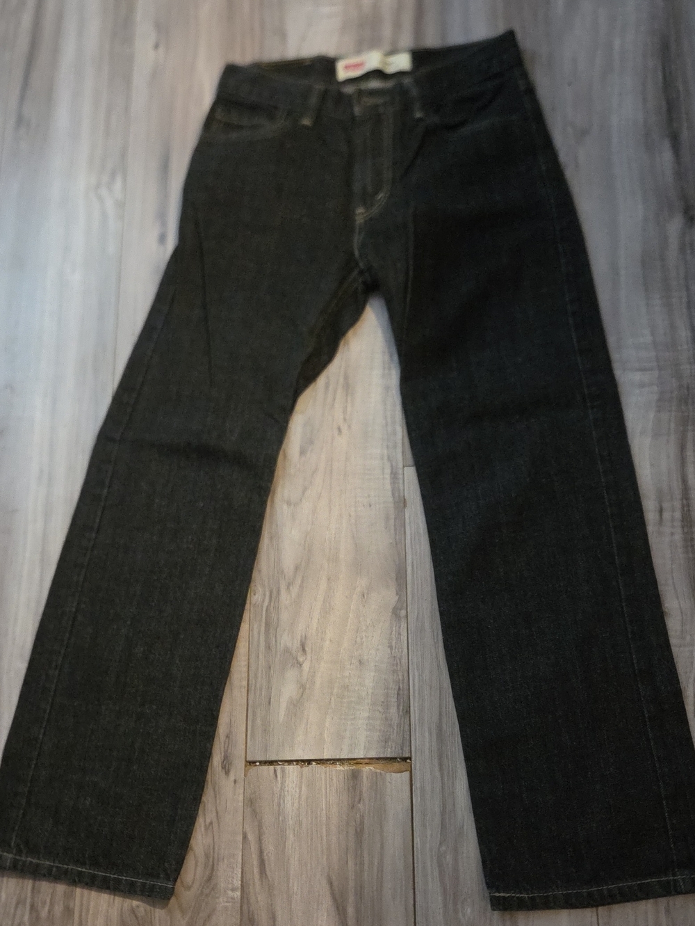 Signature by Levi Strauss Black Straight-Leg Jeans